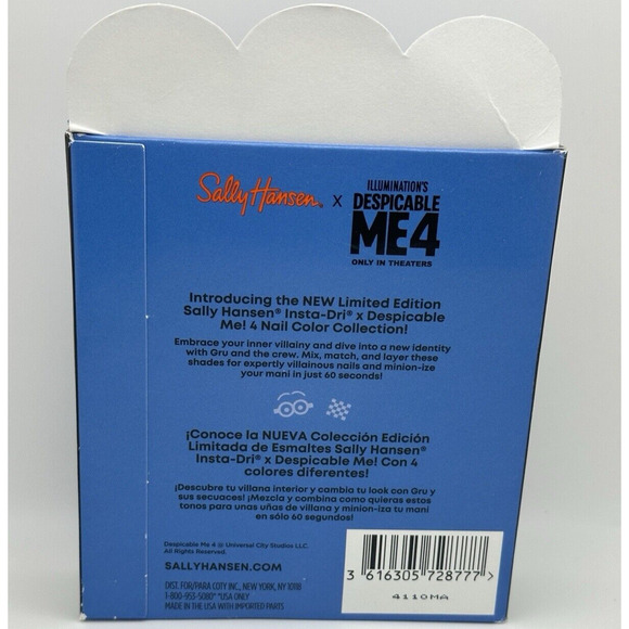 NEW Sally Hansen Insta-Dri Despicable Me Duo – Hella Yella & Blue All Over - Picture 2 of 8